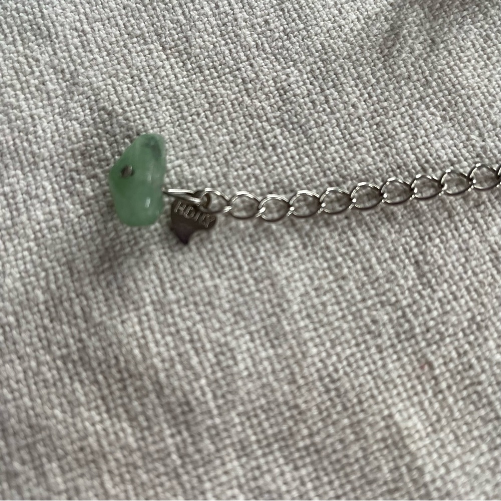 Vintage H.D.N.Y. Green Adventurine Necklace. Crystal Chips and Barrel Beads - Picture 7 of 12